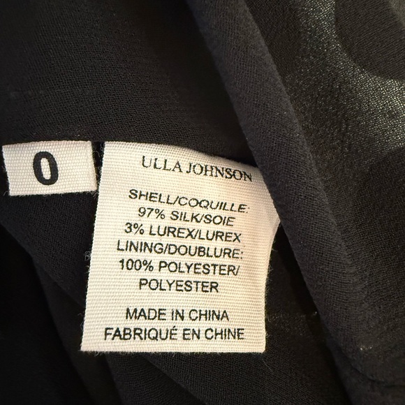 Ulla Johnson Silk, Navy, Orange, and Gold-accented Floral Long Sleeve Dress - Picture 5 of 6